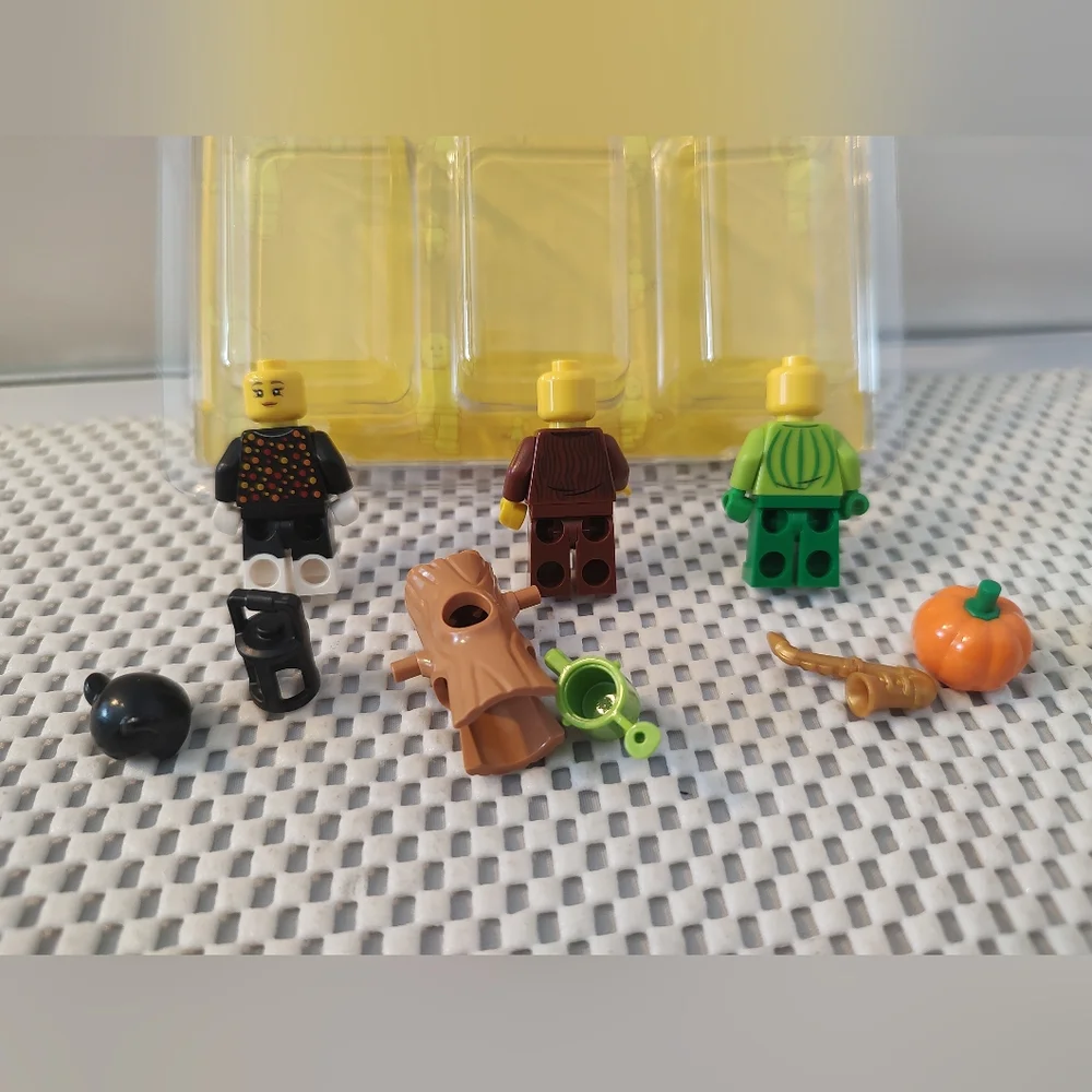Lego BAM Halloween Minifigures Pumpkin Tree Trunk Party Cat